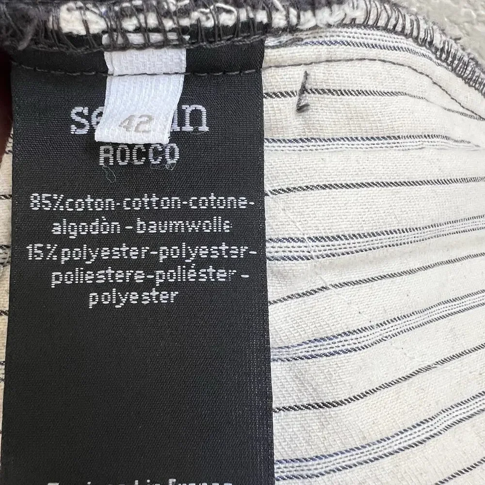 Sessun Pants Corduroy Rocco High Waisted Straight Leg Women Sz 42 US 10 Gray